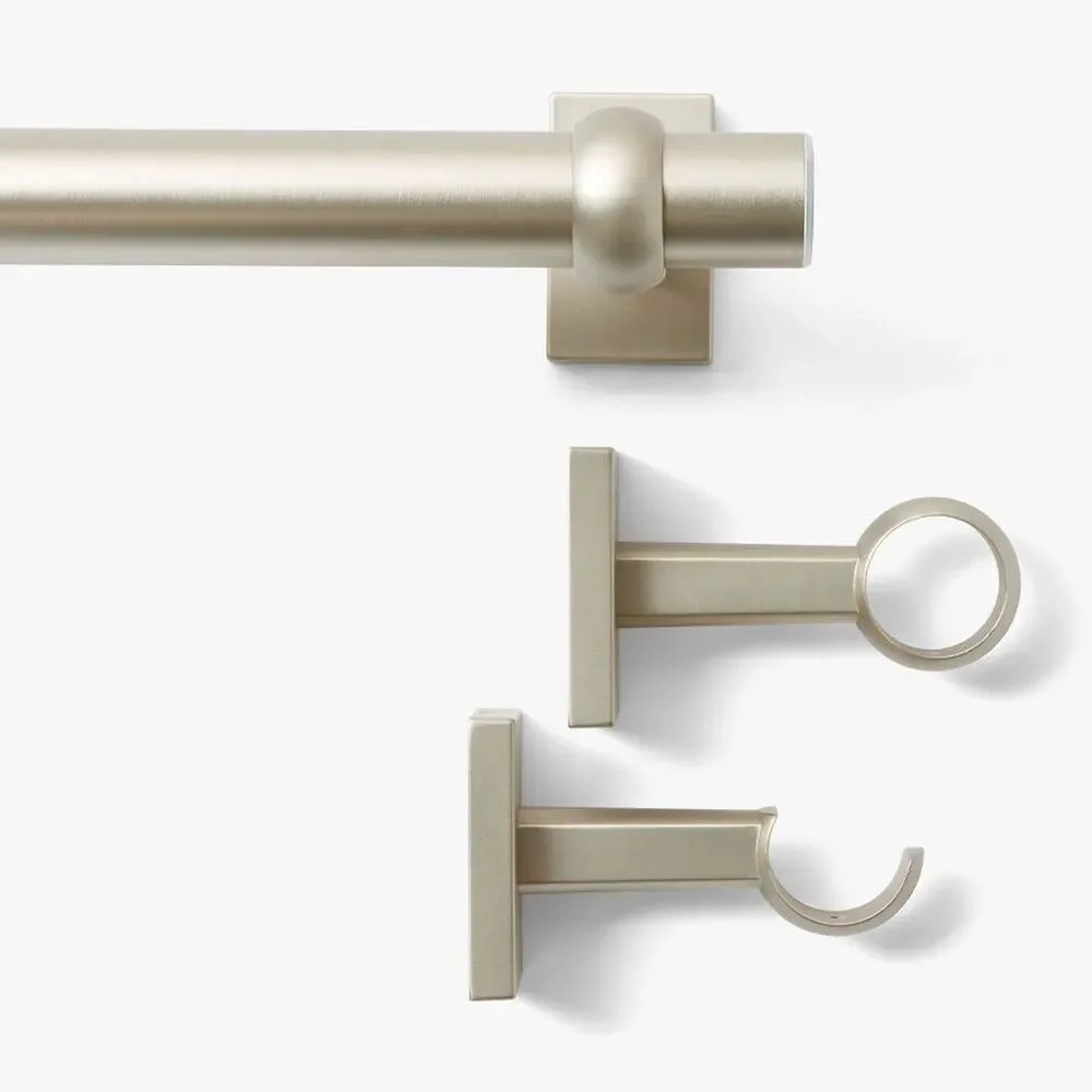 Pottery Barn Curtain Rod & Wall Bracket Pewter 28